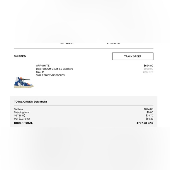 OFF-WHITE Blue High Off-Court 3.0 Sneakers - Picture 9 of 9